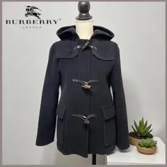 【BURBERRY】ブラック ショート丈 ダッフルコート/40サイズ