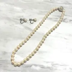 【おまとめ】合成パール　ネックレス　イヤリングセット