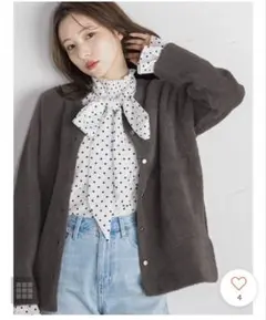 【完売品】クイーンズコート　ニットカーディガン　ブラウン