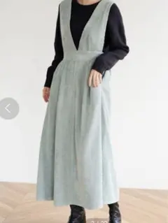 ELENCARE DUE コーデュロイ ジャンスカ ミント グリーン