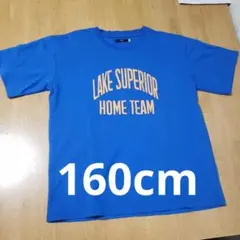 SHIPS　 Tシャツ　160cm　青　ロゴ