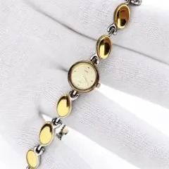 【稼働品】　SEIKO　1987年製　ブレスウォッチ　コンビ　楕円　ジュエリー