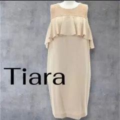 Tiara ベージュ レース切替 オフショルダー ワンピースのサムネイル