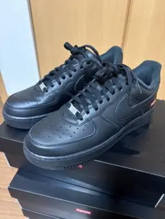 Nike Air Force 1 Supreme ブラック27cm