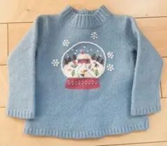 familiar ウール ニット 90cm 水色