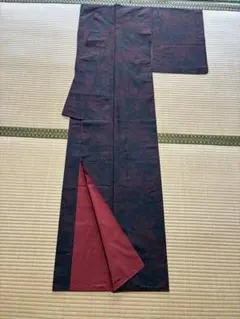 未使用・胴裏変色あり・大島紬