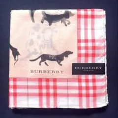 BURBERRY バーバリー ハンカチ 大判 スカーフ ドッグ柄