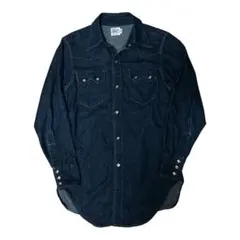 美品 90s Levi's ショートホーン デニム ウエスタンシャツ 36 復刻