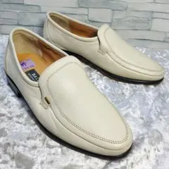 【極美品】✨BALLY バリー 23.5cm 革靴 レザー アイボリー 5D