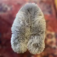 最終‼️必見‼️上品グレー!ファー マフラー ☆留め具付き レディース