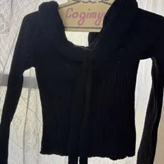 GRL ブラックニット セーター Fサイズ