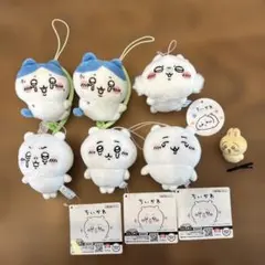 ちいかわ ぬいぐるみ6体セット ハチワレ モモンガ（うさぎのピンおまけ付き）