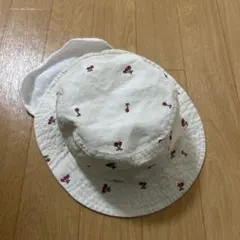 ☆チェリー柄 コットン ベビー帽子☆