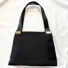 美品✨フェラガモ トートバッグ ワンショルダー　キャンバス 黒 ゴールド金具のサムネイル
