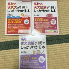 高校の現代文・漢文・古文参考書3冊セット