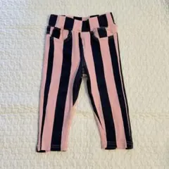 バースデイ　futafuta デイリーライン　ストライプ　ストレートパンツ　80