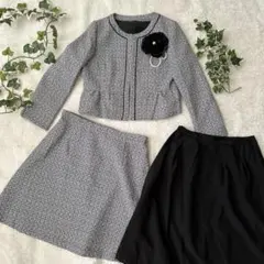 【大きいサイズ】17号　ツイードセットアップオケージョン　ベルーナフォーマル