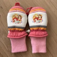 ディズニープリンセス 子供用冬用ミトン手袋　紐付き　3-4歳用