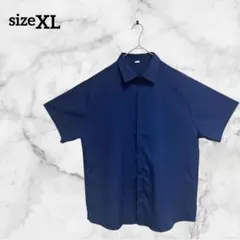 半袖シャツ【XL】ネイビー 海外古着