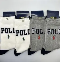 ★新品★ ポロ ラルフローレン メンズ ソックス 4足セット 25〜27cm ⑤