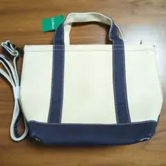 L.L.Bean ベージュ/ネイビー トートバッグ