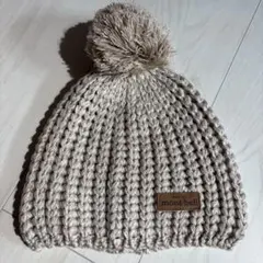 mont-bell ポンポン付きニット帽 ベージュ