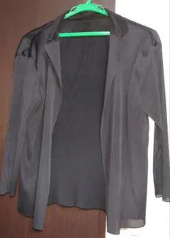 K.T KIYOKO TAKASE　ブラック 長袖襟つきカーディガン