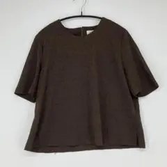 ブラウン 半袖 トップス シンプル