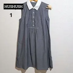 HUSHUSH ノースリーブ コットン ひざ丈 ワンピース 1