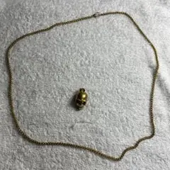 ゴールドスカルペンダントネックレス