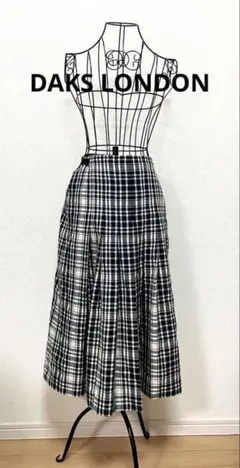 DAKS LONDON プリーツ チェック スカート レディース