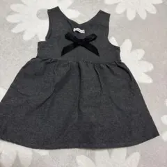 グレー リボン付き ワンピース　ブランシェス　90cm