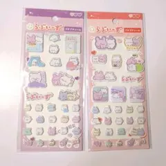 新品　未使用　らぶいーず　プチプチシール　セリア　2種セット