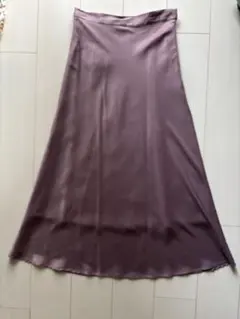 ロング丈スカート　ラベンダー系のサムネイル