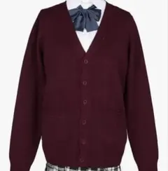 jinghuiyue スクールカーディガン　ワイン　L
