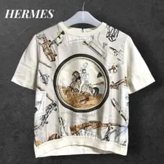 エルメス HERMES 美品 マルジエラ期 カットソー　ニット シルク　半袖のサムネイル