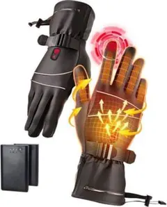 電熱グローブ ヒーター手袋バイク用電熱手袋 撥水防寒滑り止め3段階温度調節対応✨