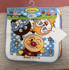新品♪ アンパンマン ハンカチ　ミニタオル 3枚セットのサムネイル