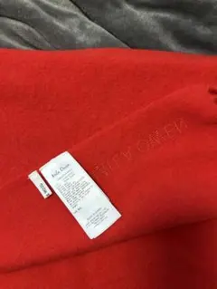 Mila Owen 赤 マフラー ウール混紡 フリンジ付き