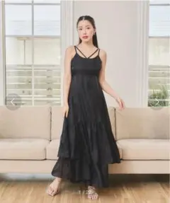 【eminee x Olu.】えみ姉コラボ デコルテラインキャミソールワンピース