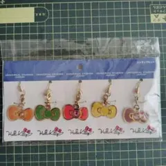 HelloKitty リボン型チャーム　ストラップ5個セット　ハローキティ レア