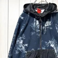 美品 ナイキ NIKE スプラッターデザイン パーカー メッシュポケット L