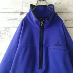 希少☆90s NIKE ACG 刺繍ロゴ ハーフジップ フリースジャケット XL