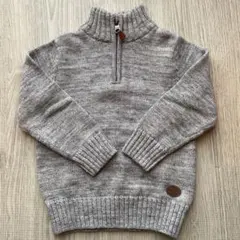 未使用☆ H&M ジップニットセーター　グレー