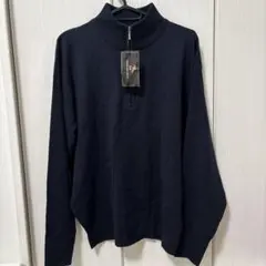 BRITISH HORSE RIDING 新品　ニット　アウター　L ネイビー