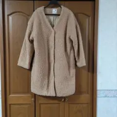 earth music&ecology ベージュボアコート