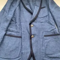 LARDINI リネン 100 ショールカラージャケット 46 - メルカリ