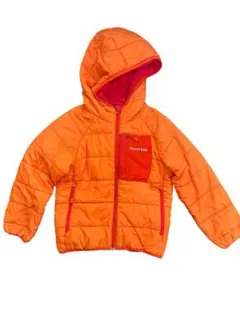 mont bell オレンジ/ピンクリバーシブル　中綿コート フード付き