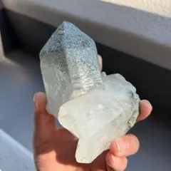 【美結晶】ヒマラヤ パキスタン産クローライト水晶 12cm クラスター 568g ヒマラヤ水晶パキスタン産クローライト水晶 12cm クラスター 568g