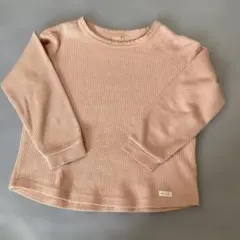 petit main ワッフル 長袖カットソー ピンク 120cm